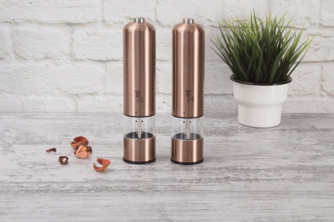 Młynki elektryczne do pieprzu i soli 2szt BerlingerHaus  BH-1905 Rose Gold Collection