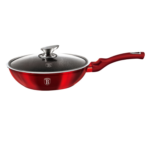 Patelnia Wok 28 cm marmurowa Berlinger Haus BH-1265 Czerwona