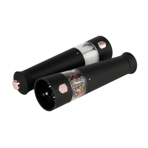 Elektryczne młynki 2 szt do pieprzu i soli BerlingerHaus Black Rose BH-9499 Elektryczne młynki 2 szt do pieprzu i soli BerlingerHaus Black Rose BH-9499