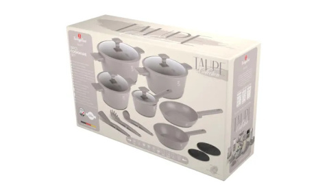Zestaw 15el. garnki, patelnie, akcesoria BerlingerHaus Taupe BH-8111 Zestaw 15el. garnki, patelnie, akcesoria BerlingerHaus Taupe BH-8111