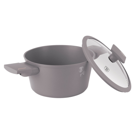 Garnek z pokrywką 20cm Taupe BerlingerHaus BH-8100 Garnek z pokrywką 20cm Taupe BerlingerHaus BH-8100