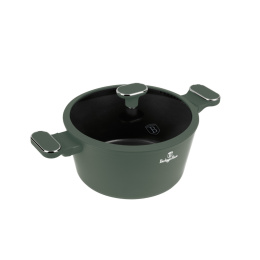 Garnek z pokrywką 24 cm z Kolekcji Matte Green BerlingerHaus BH-8201