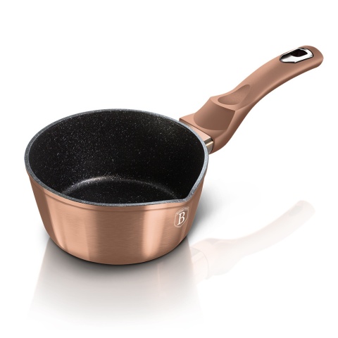 Rondel z dzióbkiem 1,2L powłoka marmurowa BerlingerHaus BH-1513 Rose Gold