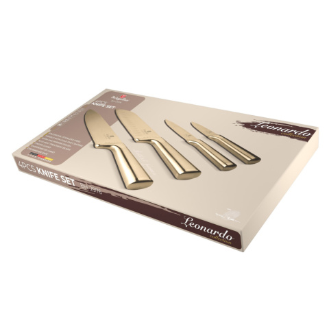 Zestaw 4 złotych noży BerlingerHaus Leonardo Collection BH-2976