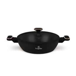 Garnek płytki 3,8 L z pokrywką 28cm BerlingerHaus BH- 8356 | Black Rose Collection