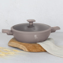 Garnek płytki 3,8 L z pokrywką 28cm BerlingerHaus Taupe BH-8098
