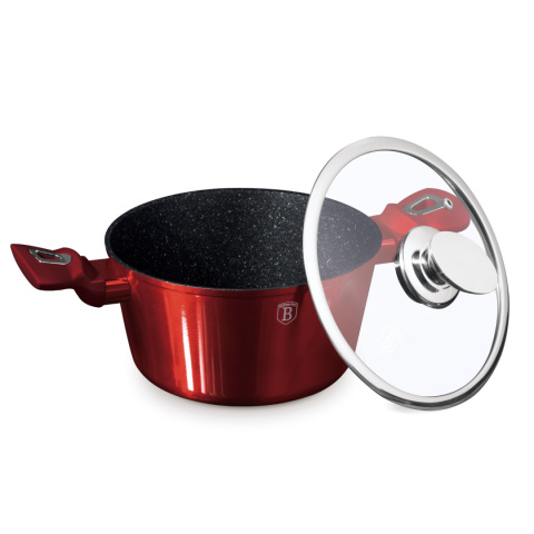 Garnek z pokrywką 20cm Berlinger Haus Burgundy 2,5L BH-1256 Garnek z pokrywką 20cm Berlinger Haus Burgundy 2,5L BH-1256