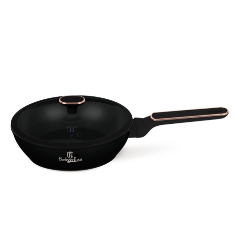 Głęboka patelnia z pokrywką 24 cm BerlingerHaus BH- 8352 | Black Rose Collection Głęboka patelnia z pokrywką 24 cm BerlingerHaus BH- 8352 | Black Rose Collection