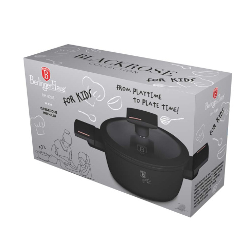Mini garnek z pokrywką 14 cm BerlingerHaus Monaco/ Black Rose Collection BH- 8285 Mini garnek z pokrywką 14 cm BerlingerHaus Monaco/ Black Rose Collection BH- 8285