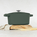 Owalny garnek żeliwny 4,65 L BerlingerHaus Matte Green BH-6545