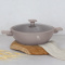 Patelnia Wok z pokrywką 30cm BerlingerHaus Taupe Collection BH-8095