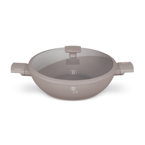 Patelnia Wok z pokrywką 30cm BerlingerHaus Taupe Collection BH-8095 Patelnia Wok z pokrywką 30cm BerlingerHaus Taupe Collection BH-8095
