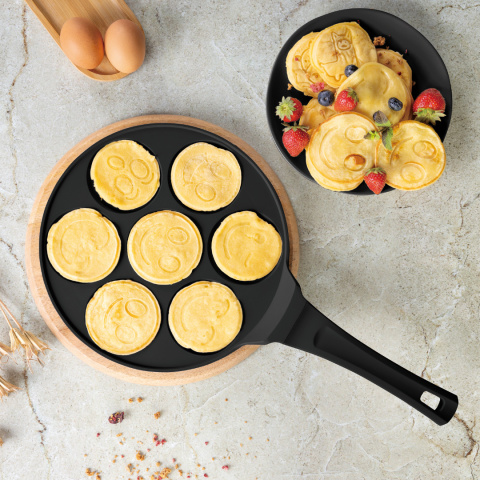 Patelnia do naleśników 26cm | Pancakes wzór emoji BerlingerHaus BH-7791 Matte Black Collection Patelnia do naleśników 26cm | Pancakes wzór emoji BerlingerHaus BH-7791 Matte Black Collection