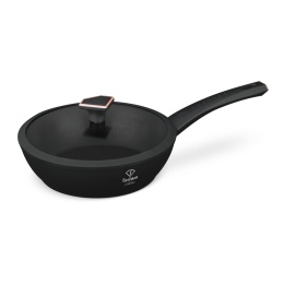 Patelnia głęboka 24 cm + pokrywka Fashion TV FTV-0030 Matte Black- Rose Gold