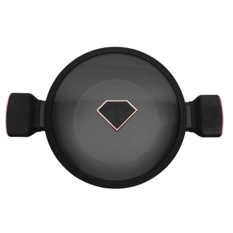 Wok z pokrywką 30 cm Fashion TV FTV-0032 Matte Black-Rose Gold Wok z pokrywką 30 cm Fashion TV FTV-0032 Matte Black-Rose Gold