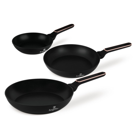 Zestaw 3 patelni BerlingerHaus BH- 8360 | Black Rose Collection Zestaw 3 patelni BerlingerHaus BH- 8360 | Black Rose Collection