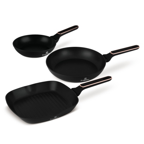 Zestaw 3 patelni BerlingerHaus BH- 8361| Black Rose Collection Zestaw 3 patelni BerlingerHaus BH- 8361| Black Rose Collection