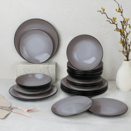 Zestaw obiadowy 18 el. BerlingerHaus BH-10002 Taupe Collection