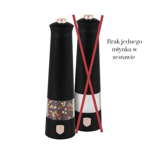 Elektryczny młynek 1 szt do pieprzu i soli BerlingerHaus Black Rose BH-9499 | OUTLET Elektryczny młynek 1 szt do pieprzu i soli BerlingerHaus Black Rose BH-9499 | OUTLET