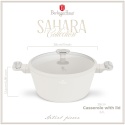 Garnek z pokrywką 28 cm BerlingerHaus BH-8397 Sahara Marble Collection