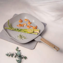 Patelnia 28 cm grillowa BerlingerHaus BH-8335 Taupe Nordic