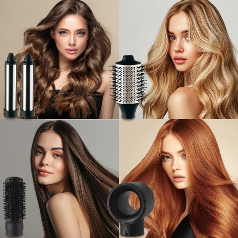 Profesjonalny stylizator do włosów 5 w 1 FashionTV FTV- 0143 Matte Cream Gold Profesjonalny stylizator do włosów 5 w 1 FashionTV FTV- 0143 Matte Cream Gold