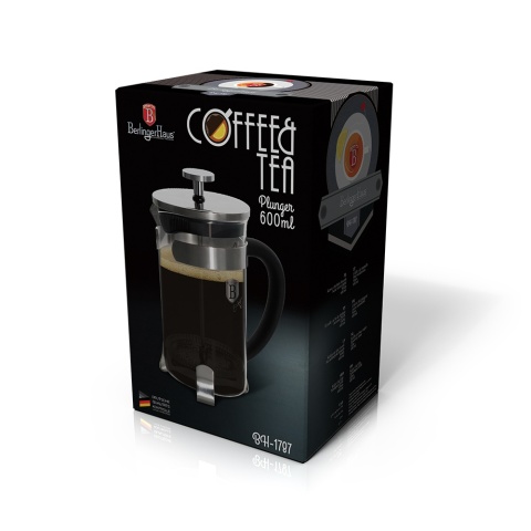 Zaparzacz do kawy i herbaty 600 ml. Black Silver Edition BerlingerHaus BH-1787