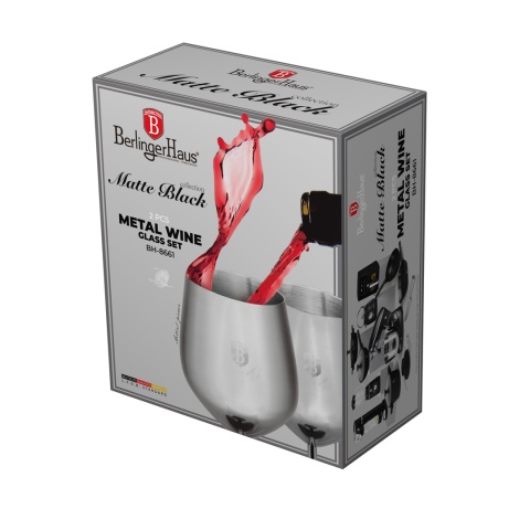 Kieliszki do wina Berlinger Haus BH-8661 Matte Black Collection
