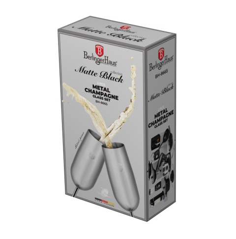 Kieliszki do szampana BerlingerHaus Matte Black Collection BH-8665