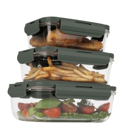 Pojemniki na żywność z pokrywkami BerlingerHaus BH-8791 Matte Green Collection