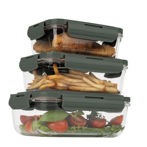 Pojemniki na żywność z pokrywkami BerlingerHaus BH-8791 Matte Green Collection