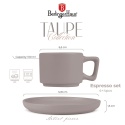 Zestaw filiżanek do espresso 4szt BerlingerHaus Taupe BH-10016