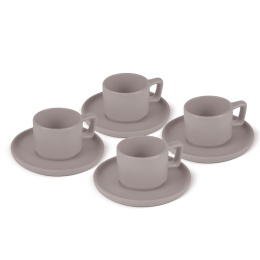 Zestaw filiżanek do espresso 4szt BerlingerHaus Taupe BH-10016
