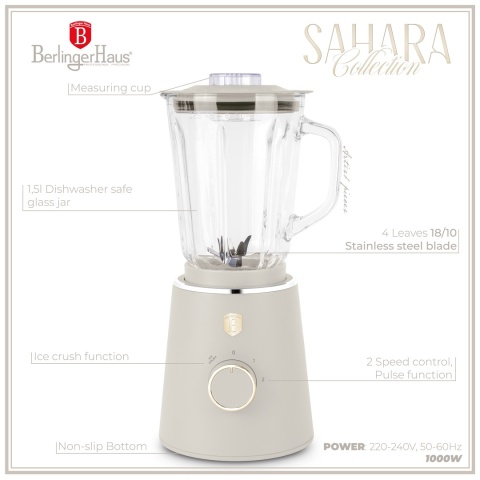 Blender kielichowy 1000W BerlingerHaus BH-9817 Sahara Collection
