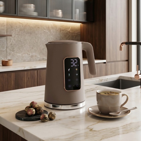 Cyfrowy czajnik elektryczny BerlingerHaus Taupe Collection BH-9736