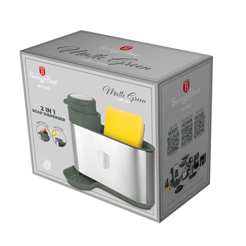 Dozownik kuchenny z uchwytem Matte Green Collection BerlingerHaus BH-8933