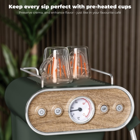 Ekspres kolbowy 3 w 1 Matte Green Collection BerlingerHaus BH-9857