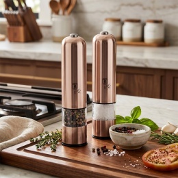 Młynki elektryczne do pieprzu i soli 2szt BerlingerHaus  BH-1905 Rose Gold Collection