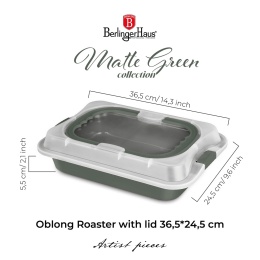 Forma do pieczenia z przykrywą BerlingerHaus Matte Green BH-8637