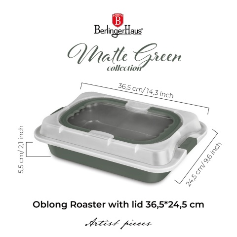 Forma do pieczenia z przykrywą BerlingerHaus Matte Green BH-8637