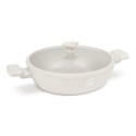 Garnek niski z pokrywką 30 cm Fashion TV FTV-0067 Matte Cream Gold