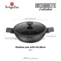 Garnek płytki 3,8 L z pokrywką 28cm BerlingerHaus Antracit BH-8128
