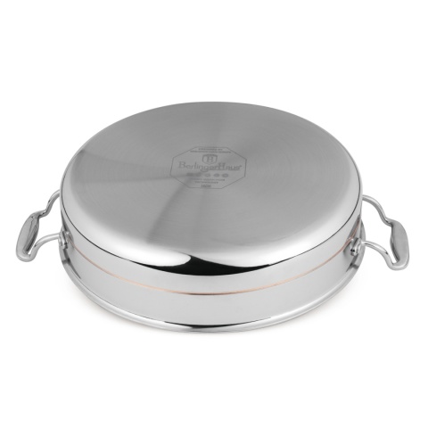 Garnek płytki z pokrywką 28cm Copper Touch Collection BerlingerHaus BH-8817