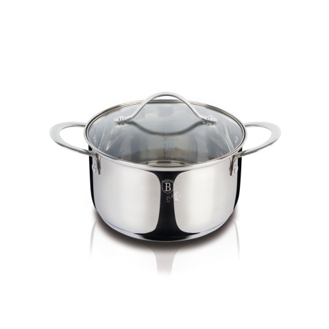 Garnek z pokrywką 18 cm BerlingerHaus BH-6595 Silver Jewellery Collection