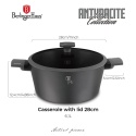 Garnek z pokrywką 28 cm Antracit Collection BerlingerHaus BH-8132