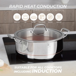 Garnek z pokrywką 28 cm Copper Touch Collection BerlingerHaus BH-8816