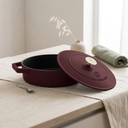 Garnek żeliwny 2,57L z pokrywką 26cm BerlingerHaus Leonardo BH-6263