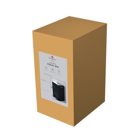 Kosz na śmieci dwukomorowy 2 x 30l BerlingerHaus BH-8883 Black Rose