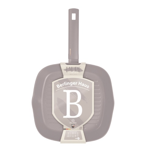 Patelnia grillowa 28 cm, Berlinger Haus BH-8096 Taupe Collection