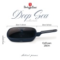 Patelnia grillowa 28 cm z pokrywką Deep Sea | BerlingerHaus BH-8374